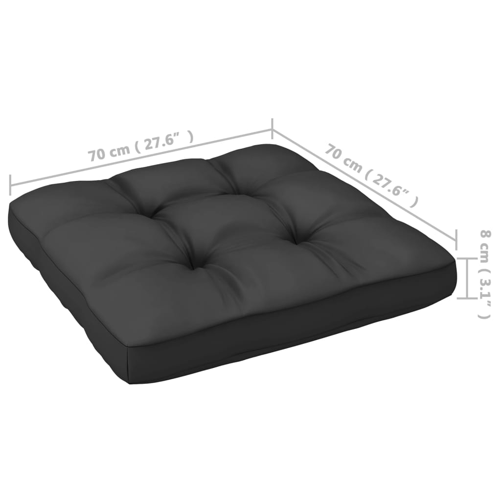vidaXL 3-personers sofa med hynder massivt fyrretræ