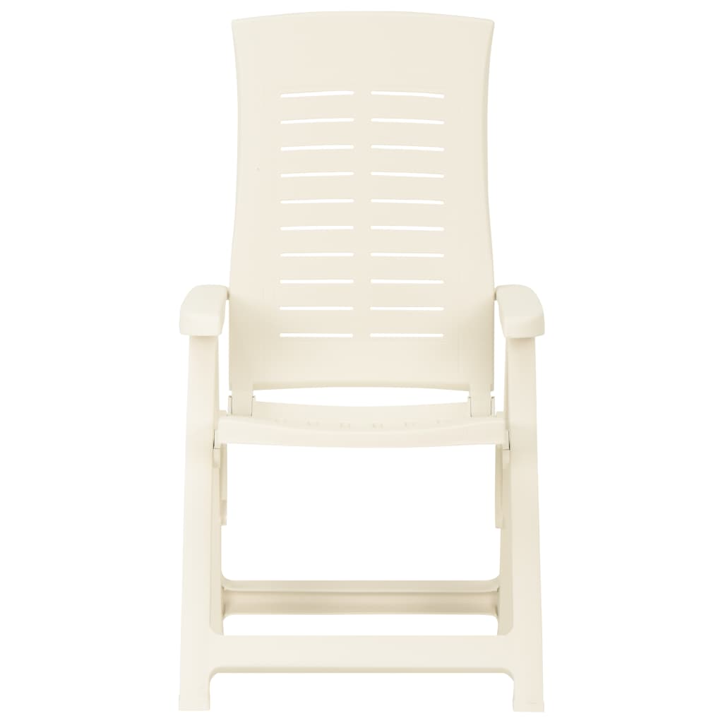 vidaXL lænestole til haven 2 stk. plastik hvid