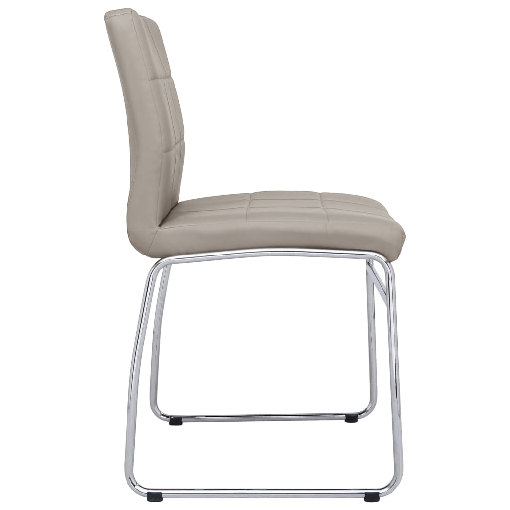 vidaXL spisebordsstole 4 stk. kunstlæder cappuccinofarvet