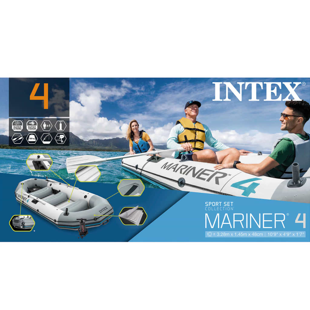 Intex oppustelig båd Mariner 4 328 x 145 x 48 cm 68376NP