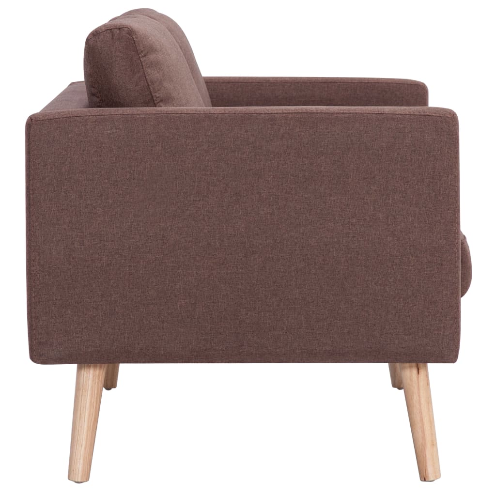 vidaXL 2-personers sofa i stof brun