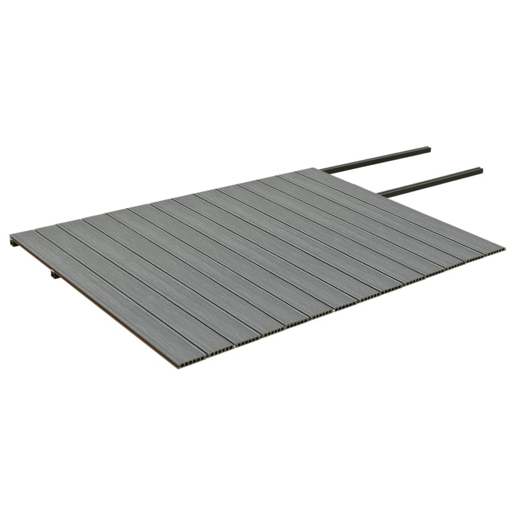 vidaXL terrassebrædder med tilbehør WPC 35 m² 4 m brun og grå