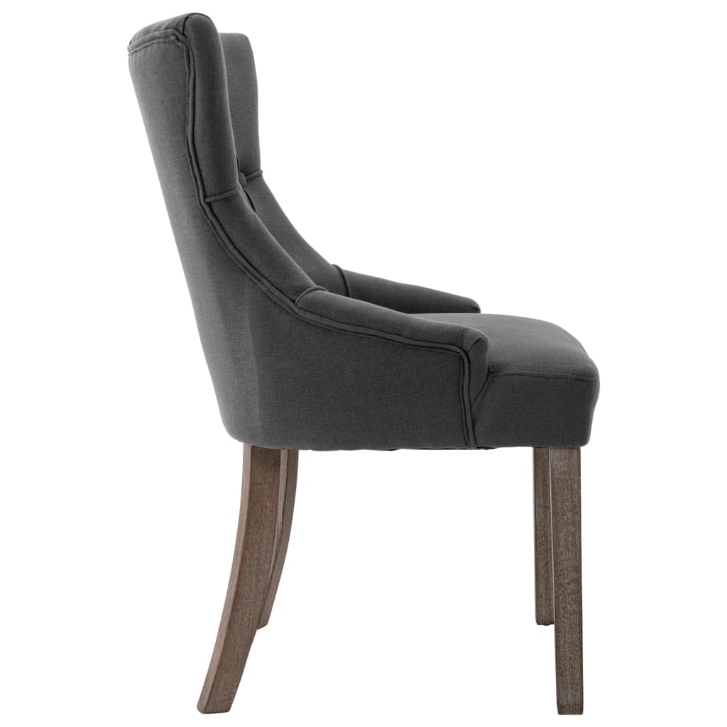 vidaXL spisebordsstole 2 stk. stof grå