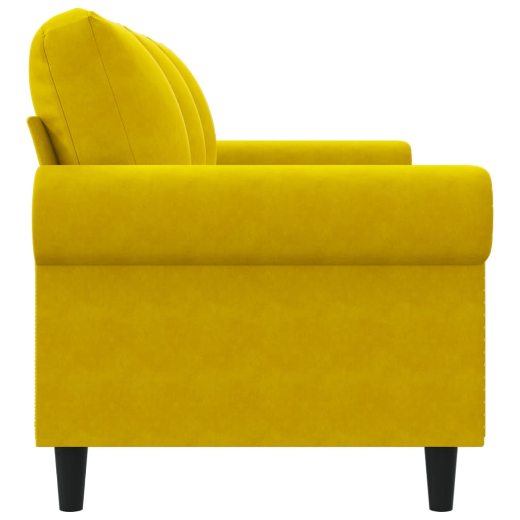 vidaXL 3-personers sofa 180 cm velour gul