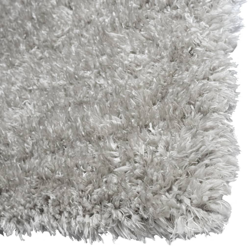 vidaXL shaggy gulvtæppe med høj luv 160x230 cm 50 mm grå