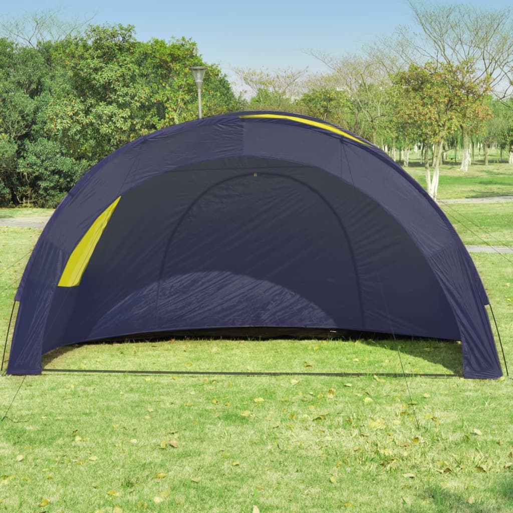 vidaXL campingtelt 6 personer polyester blå og gul