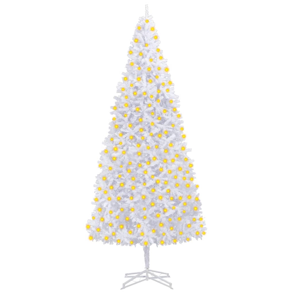 vidaXL kunstigt juletræ med lys 400 cm hvid