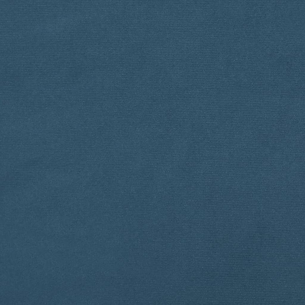 vidaXL springmadras med pocketfjedre 100x200x20 cm fløjl mørkeblå