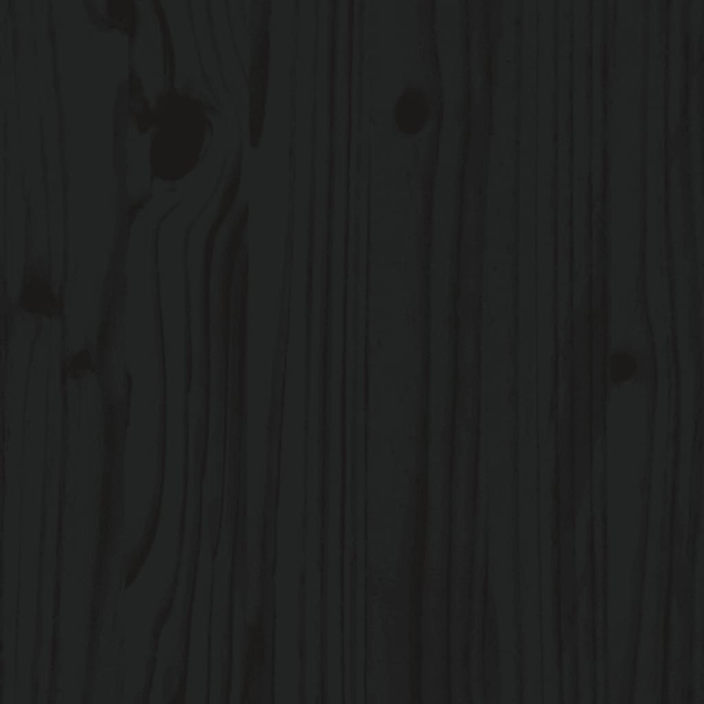 vidaXL midtermodul med hynder massivt fyrretræ sort