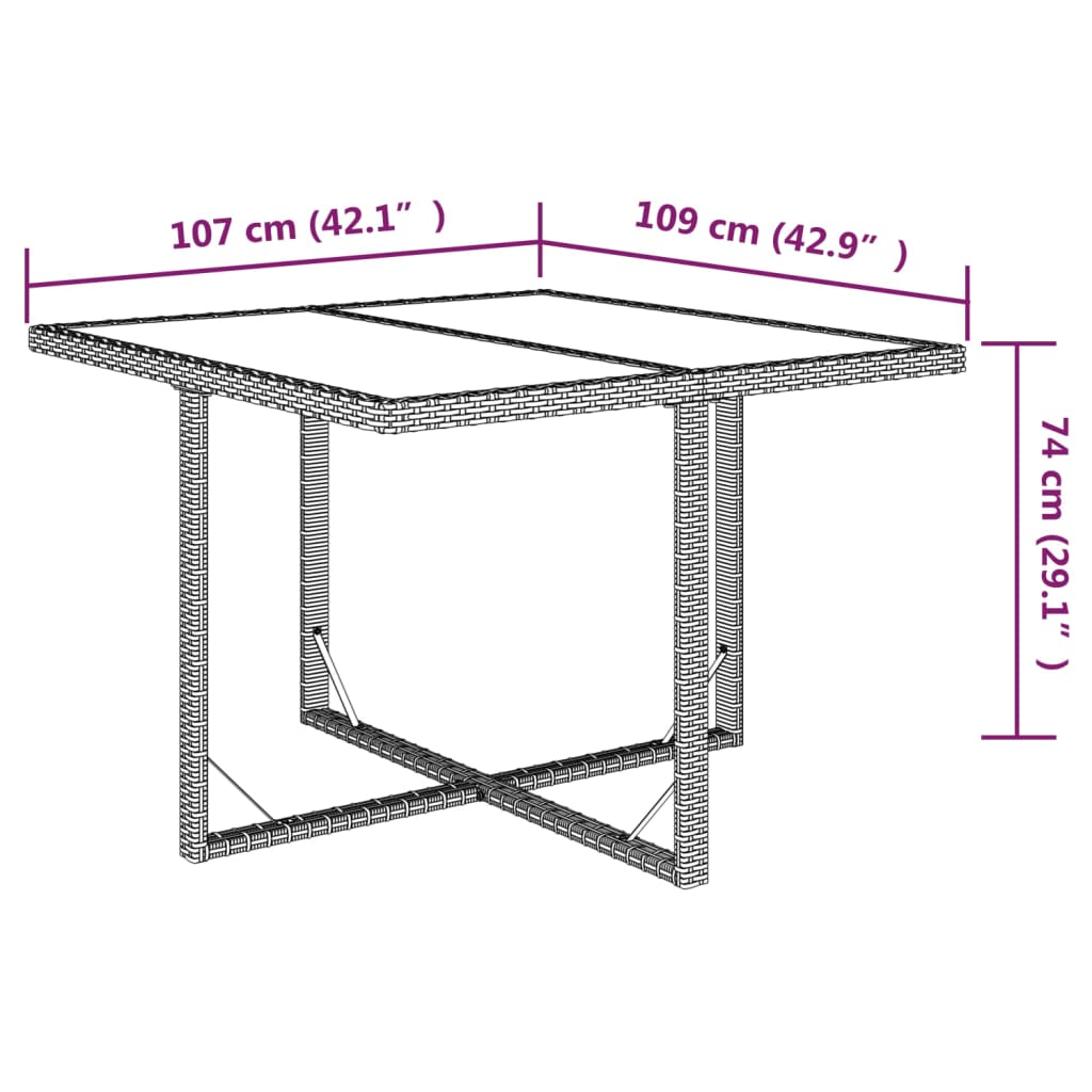 vidaXL spisebordssæt til haven 5 dele med hynder polyrattan brun