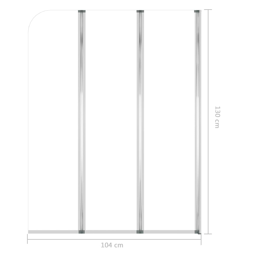 vidaXL brusevægge 2 stk. 104x130 cm hærdet glas transparent