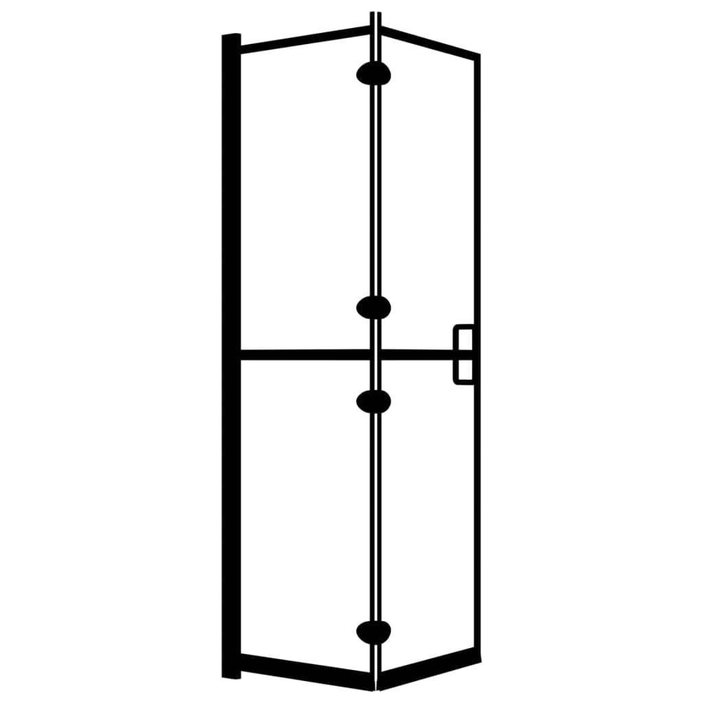 vidaXL foldbar brusekabine 100x140 cm sikkerhedsglas sort