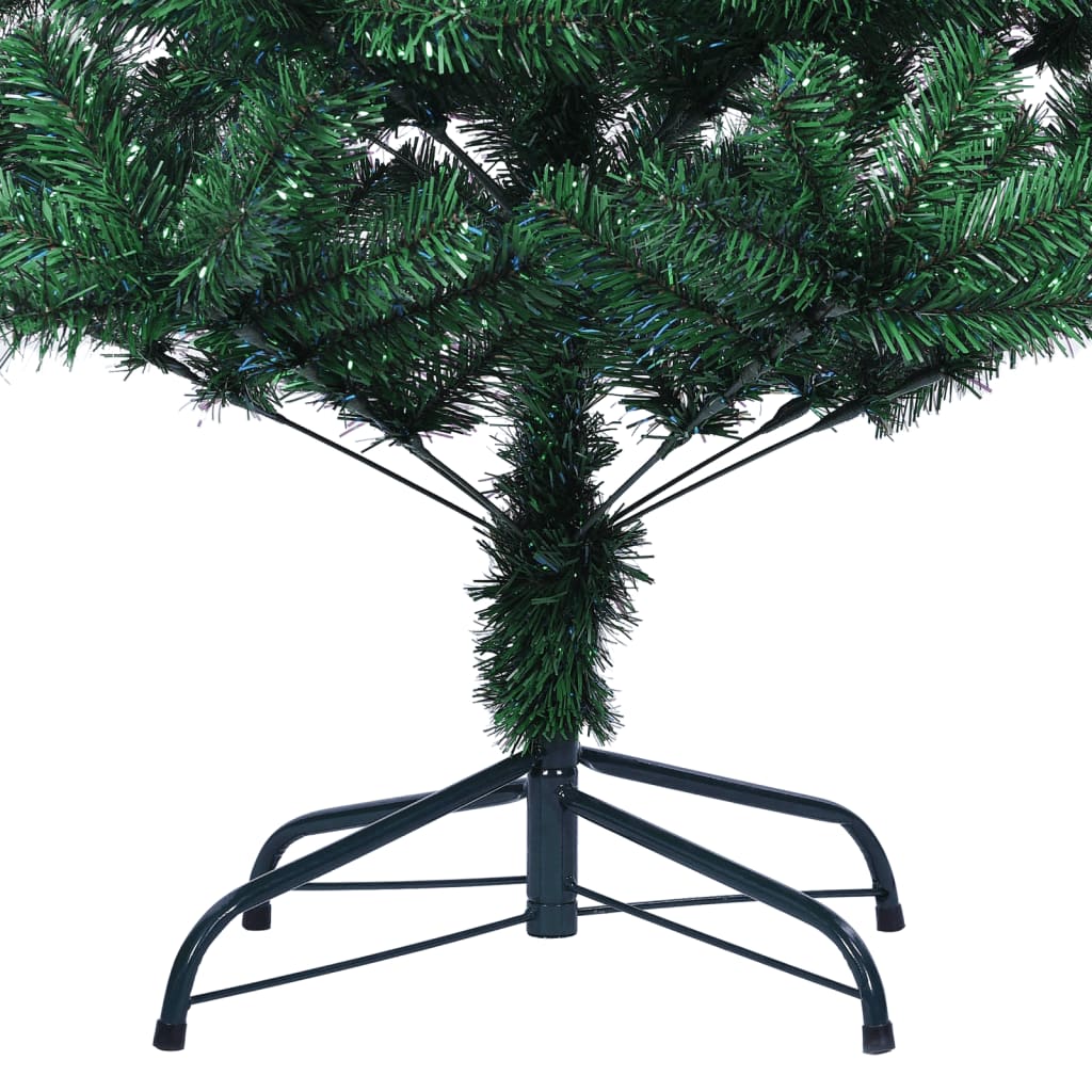 vidaXL kunstigt juletræ med farverige grene 240 cm PVC grøn