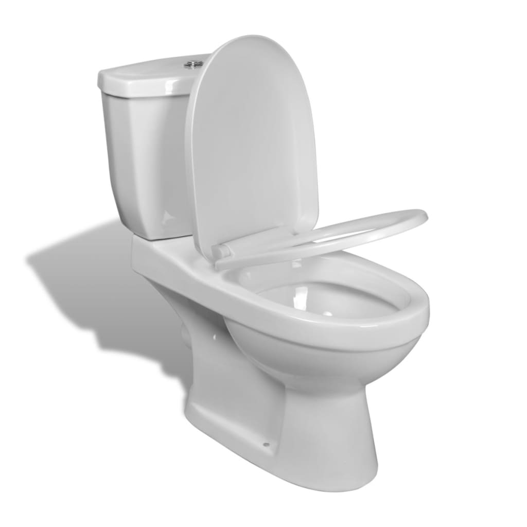 vidaXL toilet med cisterne hvid