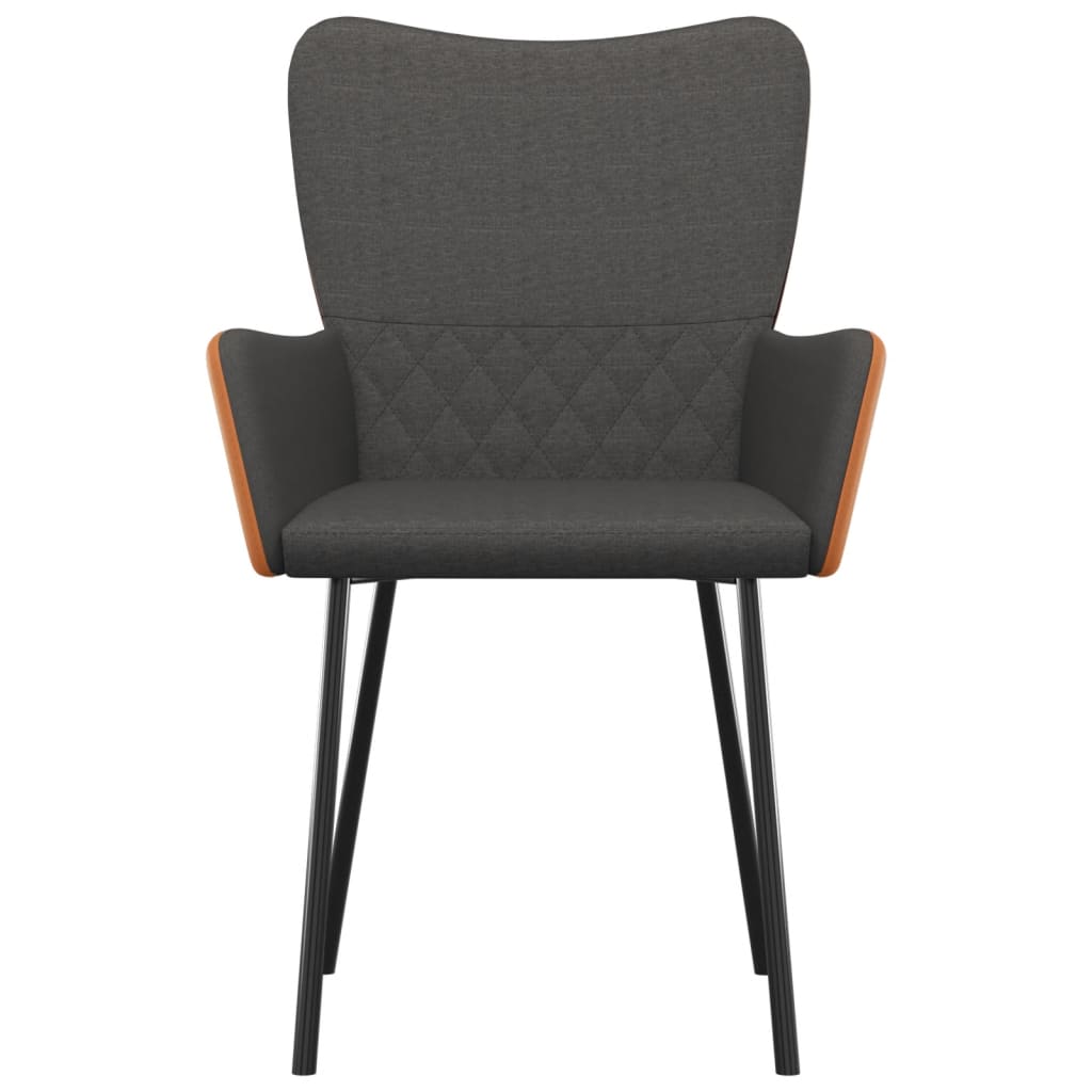vidaXL spisebordsstole 2 stk. stof og kunstlæder mørkegrå