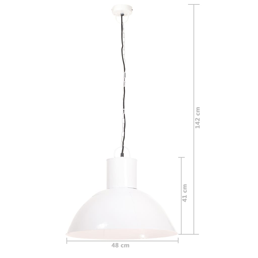 vidaXL hængelampe 25 W rund 48 cm E27 hvid