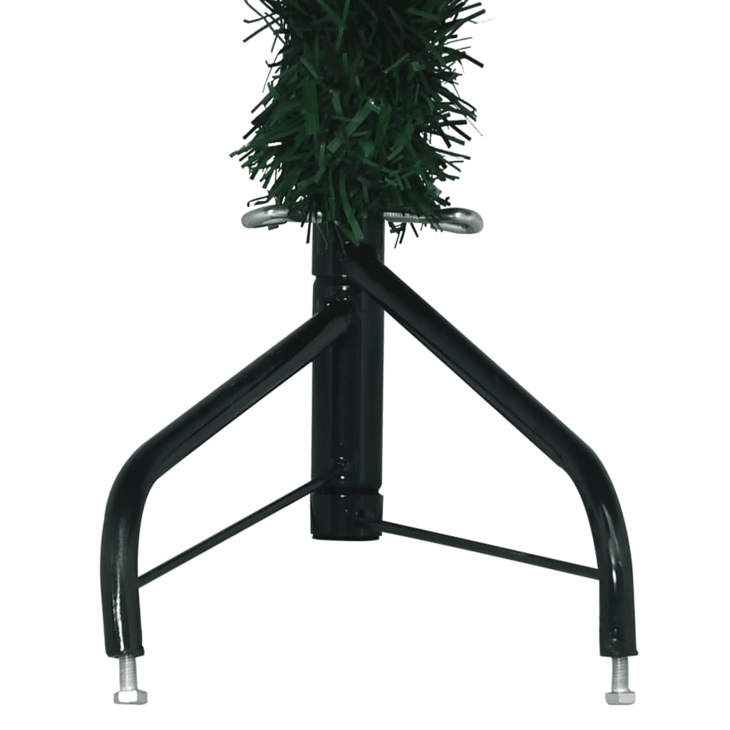 vidaXL kunstigt juletræ til hjørne 240 cm PVC grøn