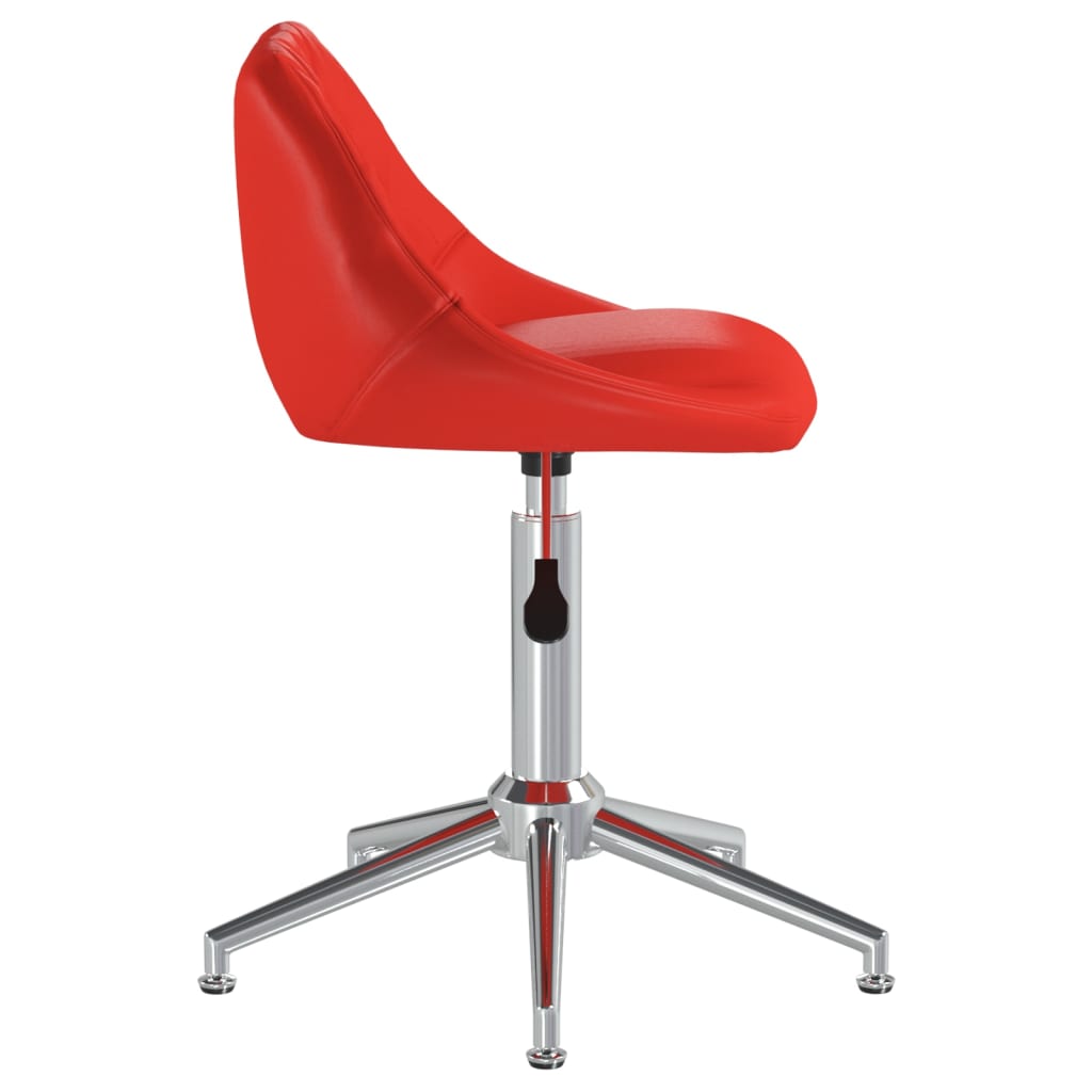 vidaXL drejelige spisebordsstole 2 stk. kunstlæder rød