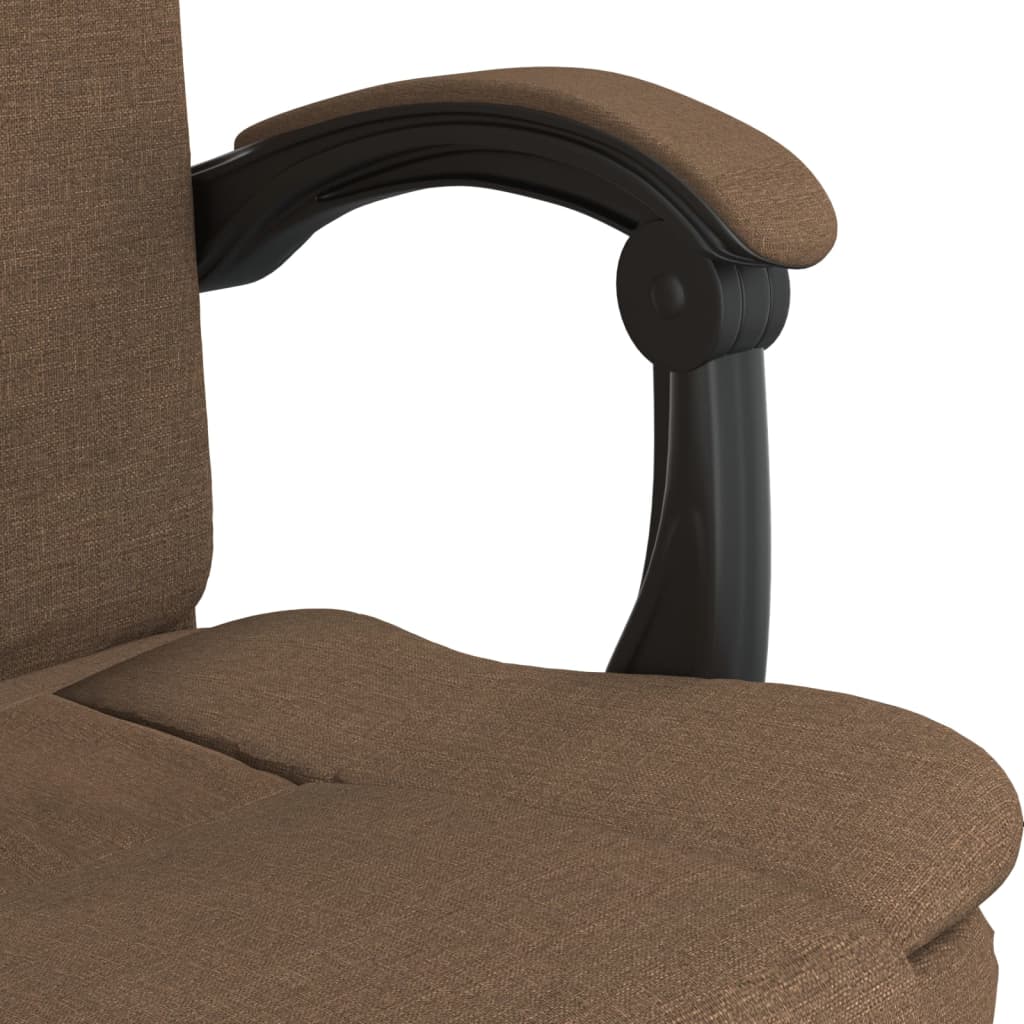 vidaXL kontorstol med lænefunktion stof brun