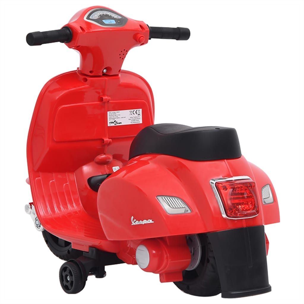 vidaXL eldrevet motorcykel til børn Vespa GTS300 rød
