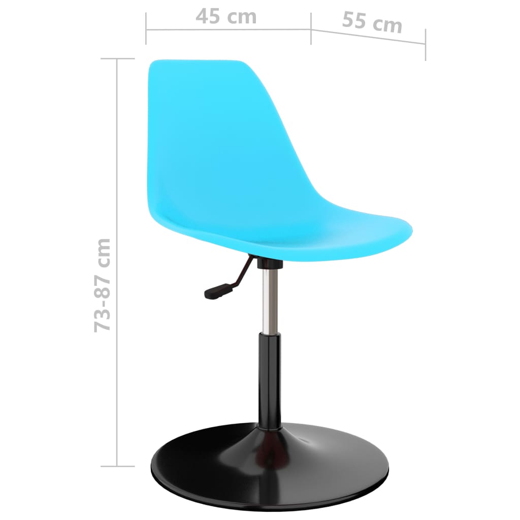 vidaXL drejelige spisebordsstole 2 stk. PP blå
