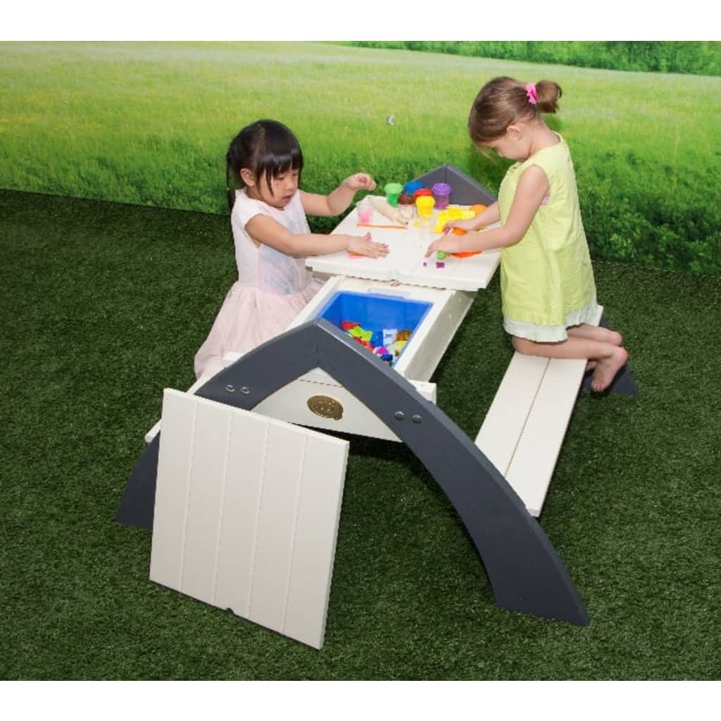 AXI picnicbord til børn "Delta" grå og hvid A031.023.00