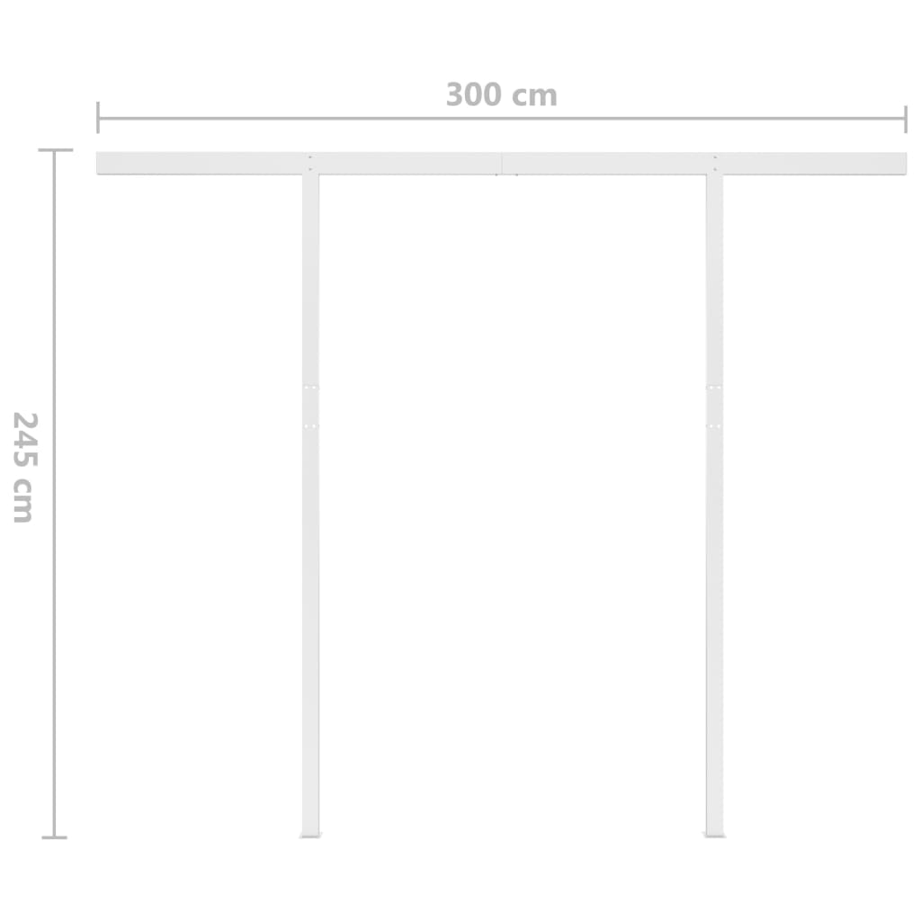 vidaXL foldemarkise m. stolper 3,5x2,5 m manuel betjening cremefarvet