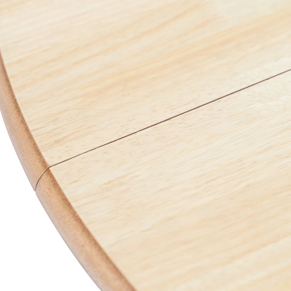 vidaXL spisebord 106 cm massivt gummitræ hvid og brun