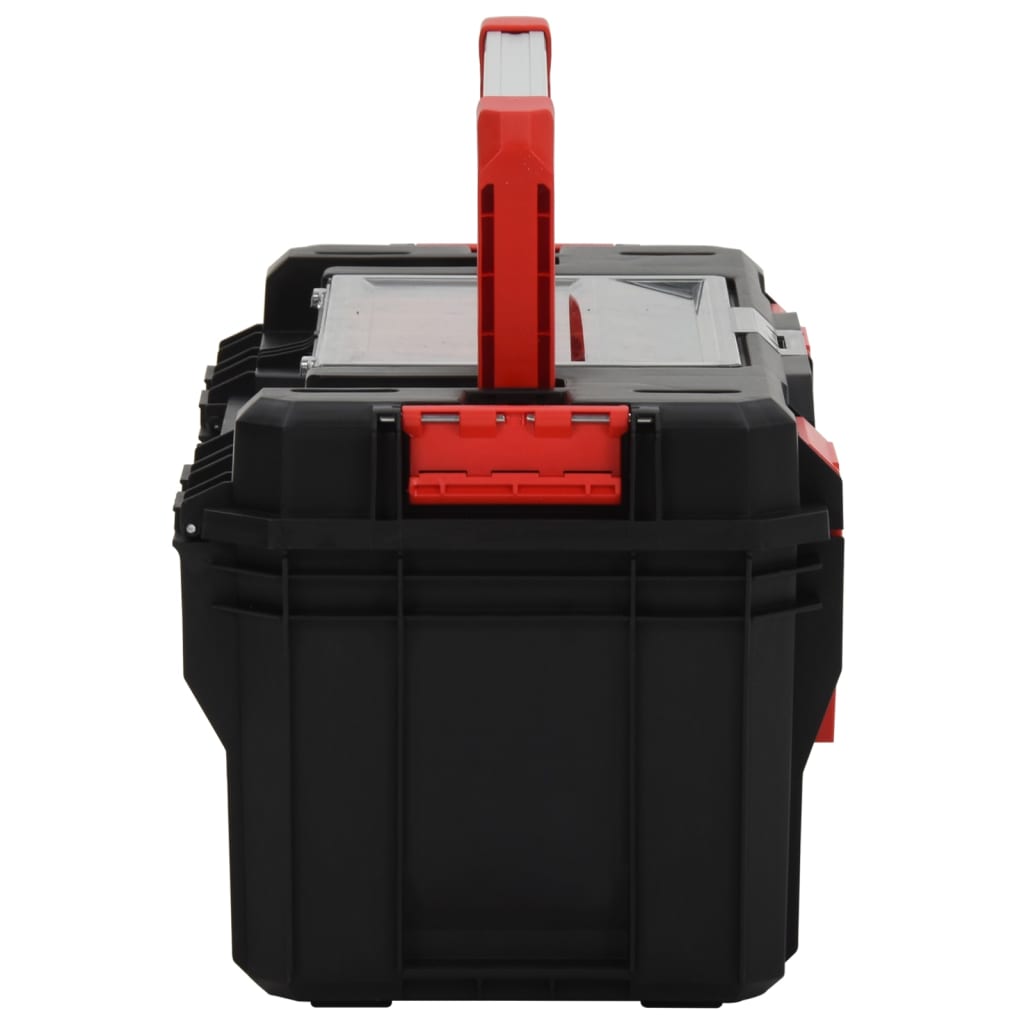 vidaXL værktøjskasse 55x28x26,5 cm sort og rød