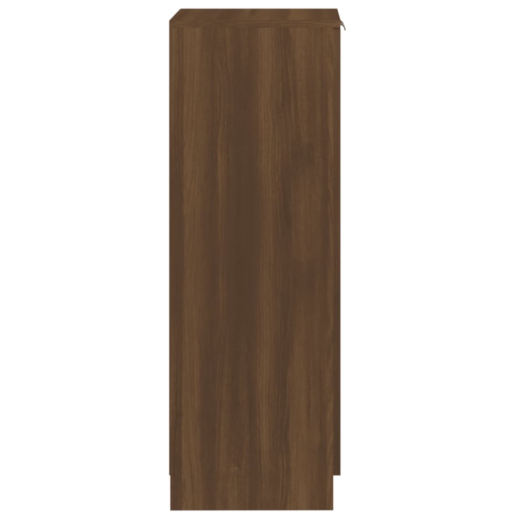 vidaXL skoskab 30x35x100 cm konstrueret træ brun egetræsfarve