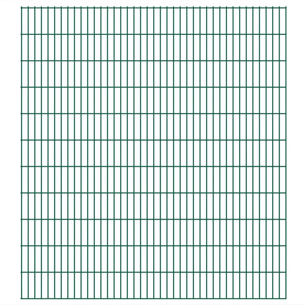 vidaXL havehegnspaneler 2D 2,008x2,23 m 10 m (total længde) grøn