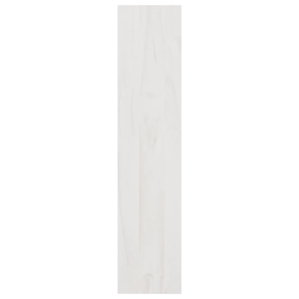 vidaXL bogskab/rumdeler 100x30x135,5 cm massivt fyrretræ hvid