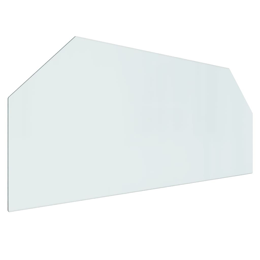 vidaXL glasplade til pejs 120x50 cm sekskantet