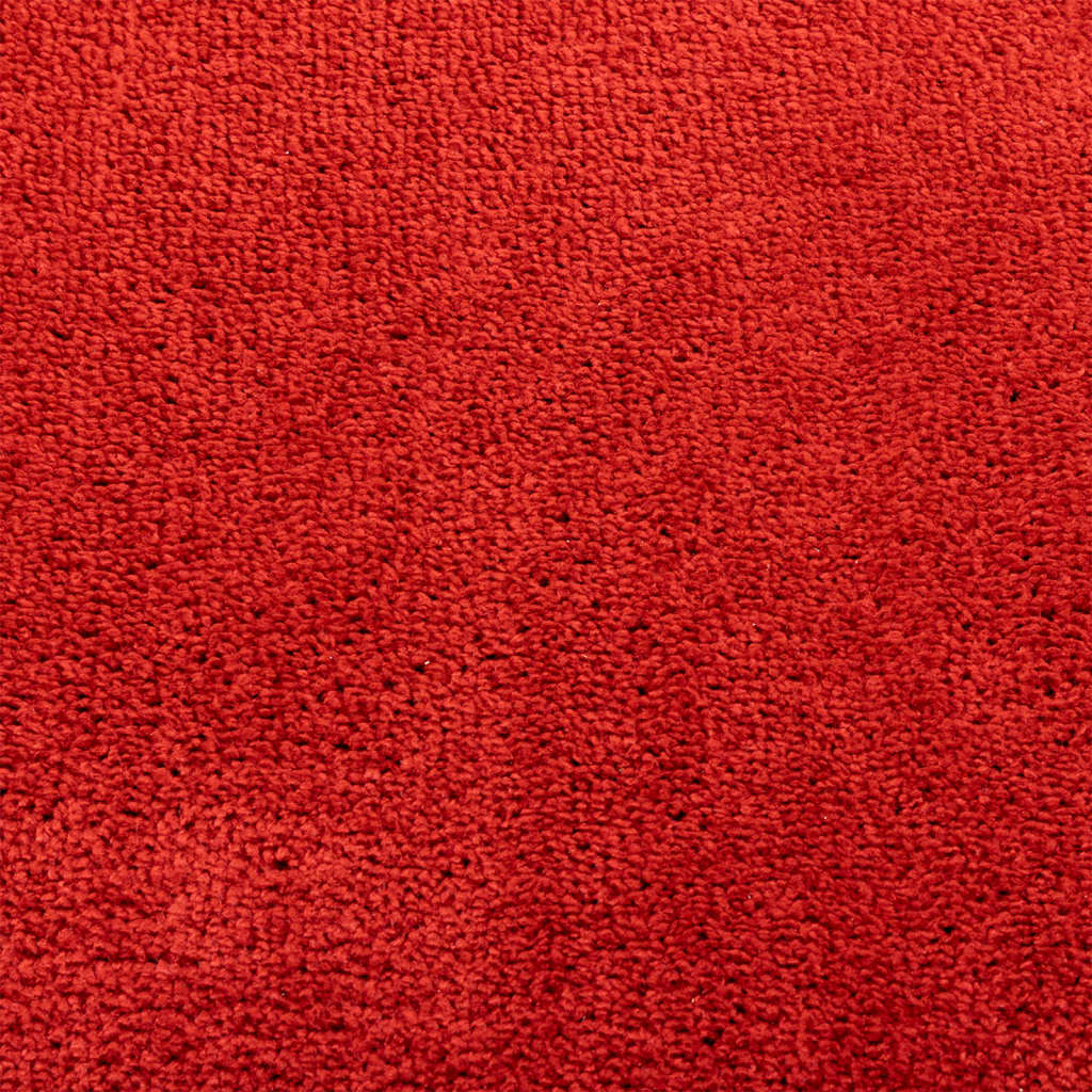 vidaXL gulvtæppe OVIEDO Ø 200 cm kort luv rød