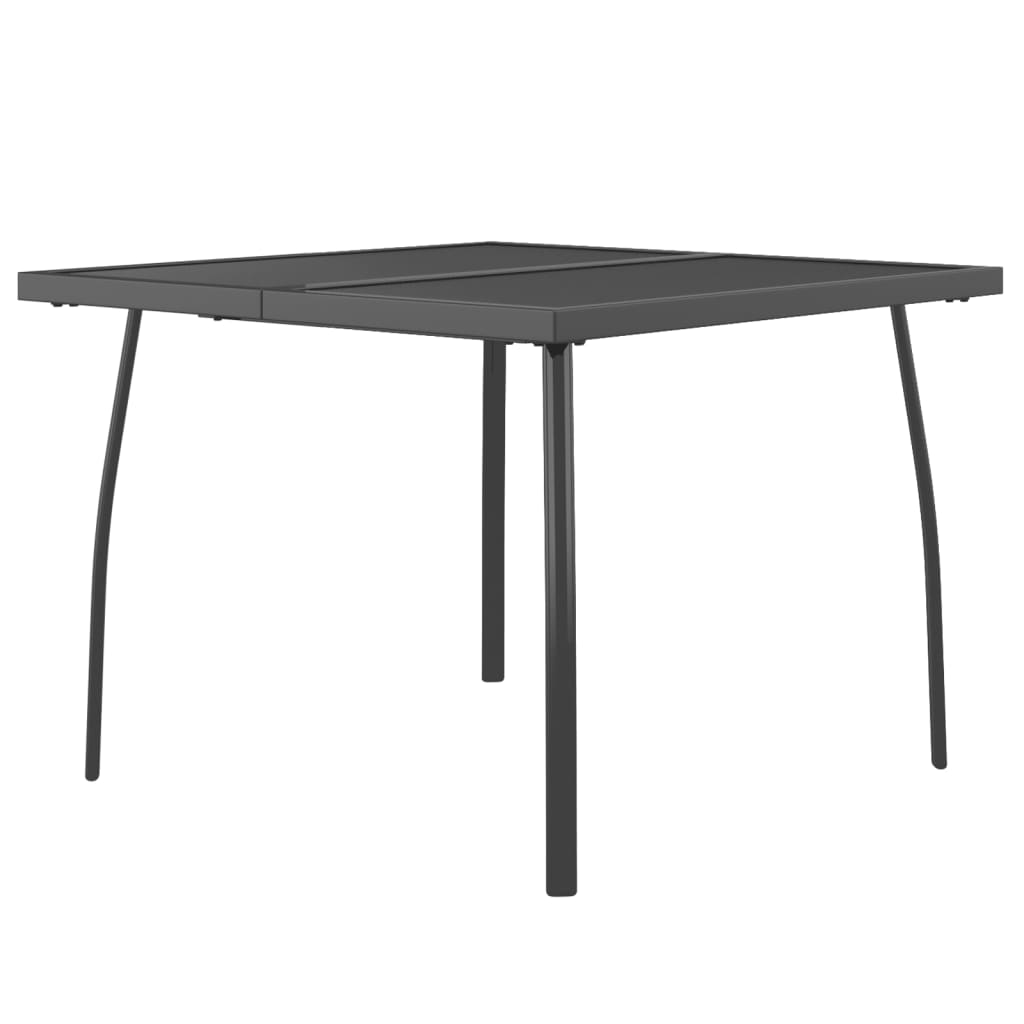 vidaXL spisebordssæt til haven 5 dele metal og meshstof antracitgrå