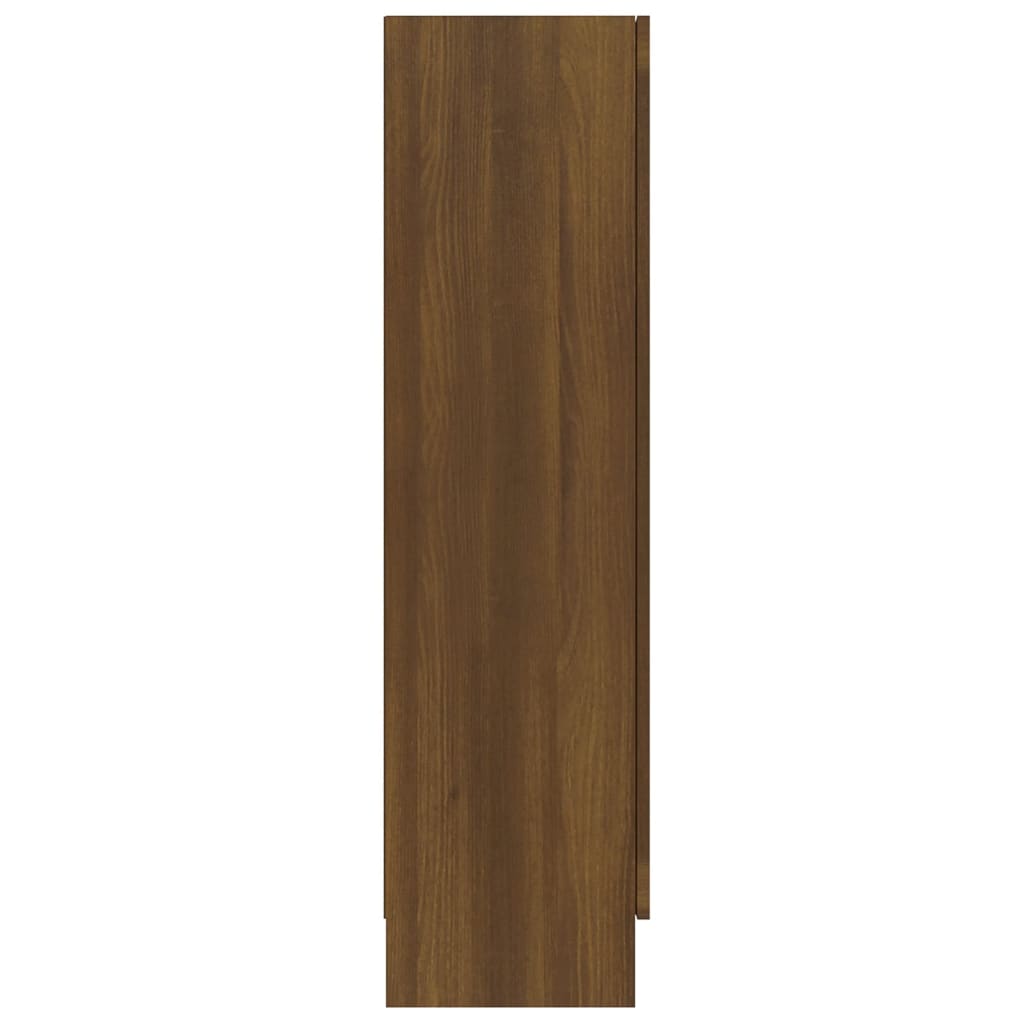 vidaXL vitrineskab 82,5x30,5x115 cm konstrueret træ brun egetræsfarve