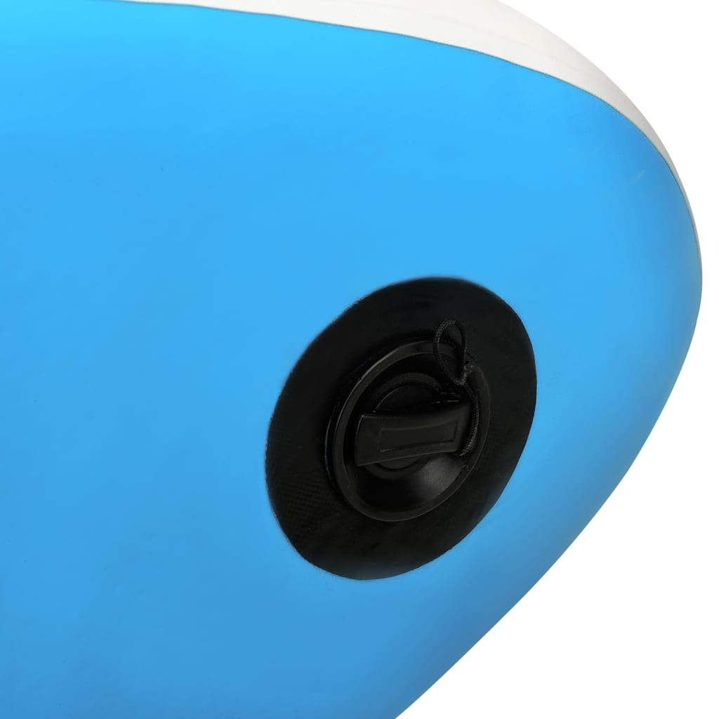 vidaXL oppusteligt paddleboardsæt 366x76x15 cm blå