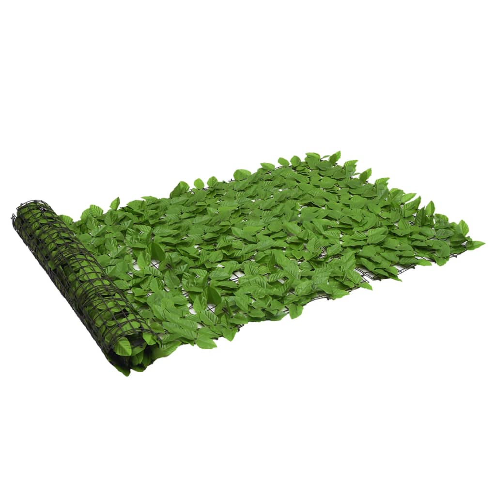 vidaXL altanafskærmning 400x100 cm grønne blade
