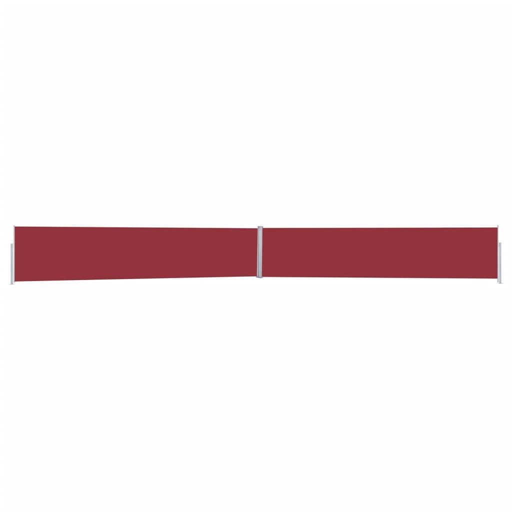 vidaXL sammenrullelig sidemarkise til terrassen 170x1200 cm rød