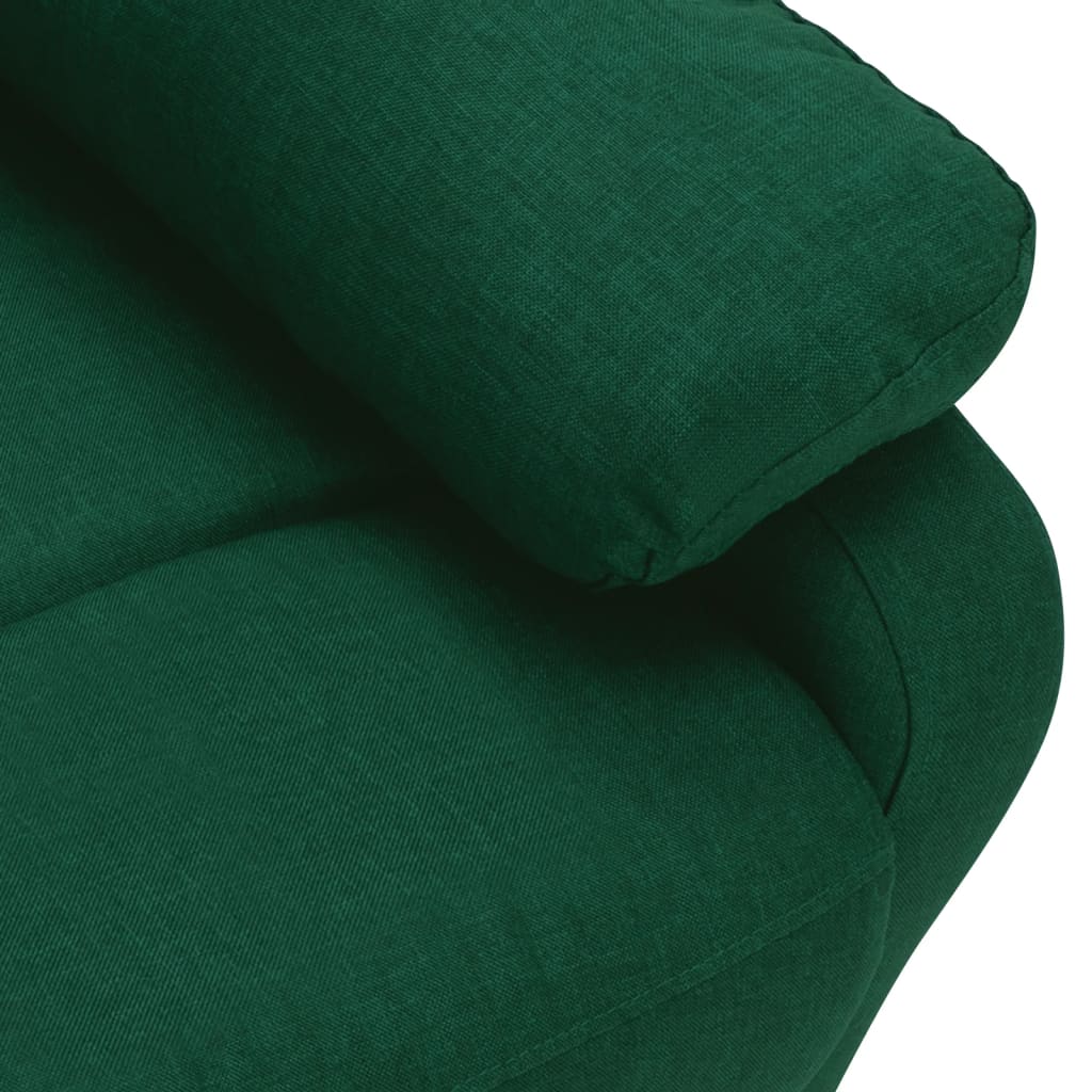 vidaXL 2-personers sofa med lænefunktion stof mørkegrøn