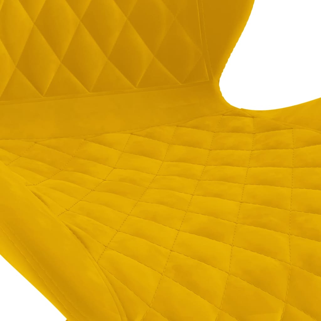 vidaXL drejelig kontorstol fløjl gul