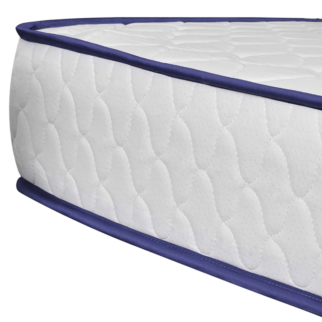 vidaXL seng med madras i memoryskum 90 x 200 cm sort fløjl