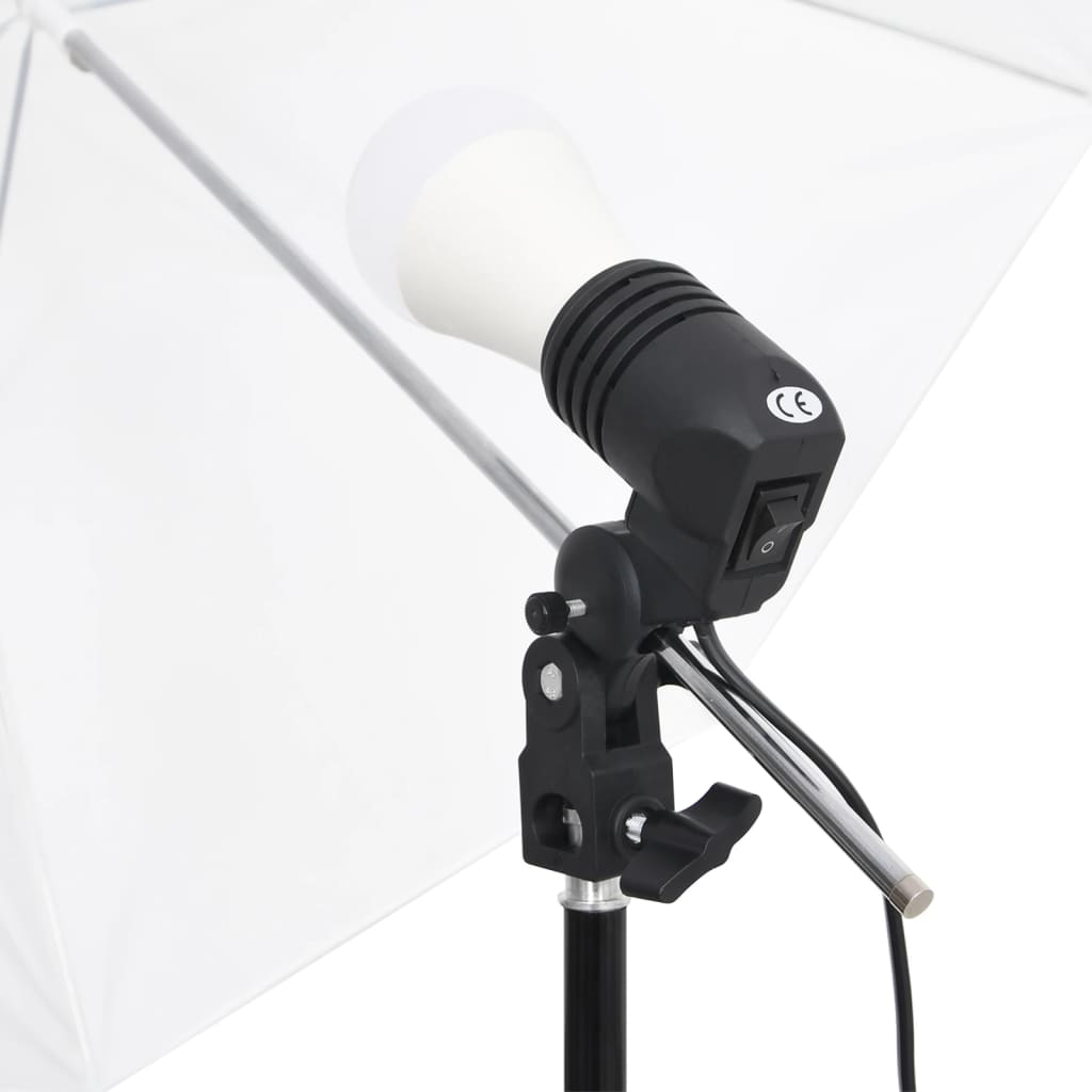 vidaXL fotolamper med baggrunde og paraplyer