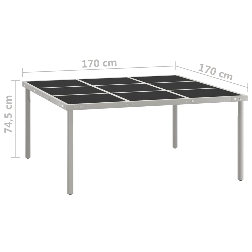 vidaXL udendørs spisebordssæt 13 dele stål