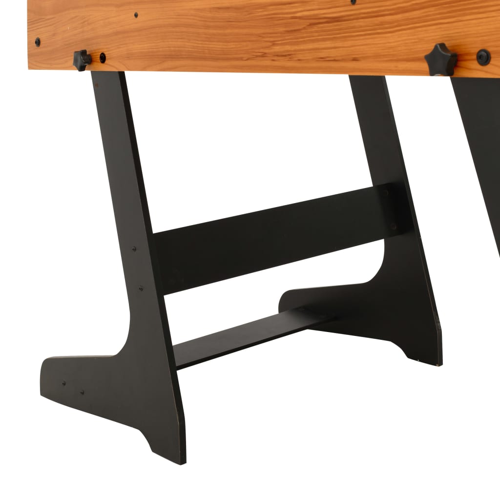 vidaXL foldbart bordfodboldbord 121 x 61 x 80 cm lysebrun