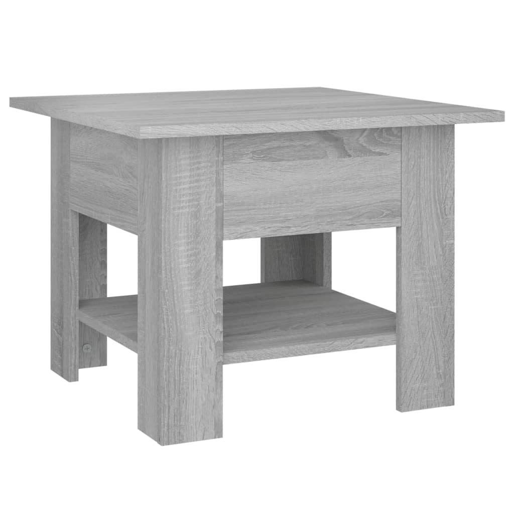 vidaXL sofabord 55x55x42 cm konstrueret træ grå sonoma-eg