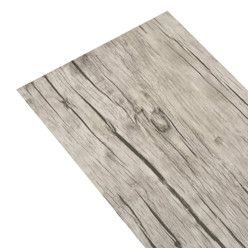 vidaXL selvklæbende PVC-gulvplanker 5,02 m² 2 mm egetræ afvasket