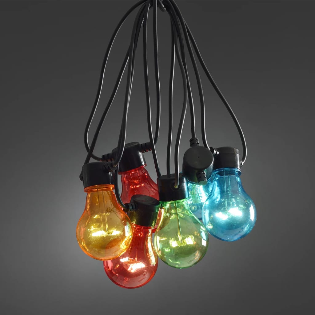 KONSTSMIDE lyskæde med 20 lamper flerfarvet