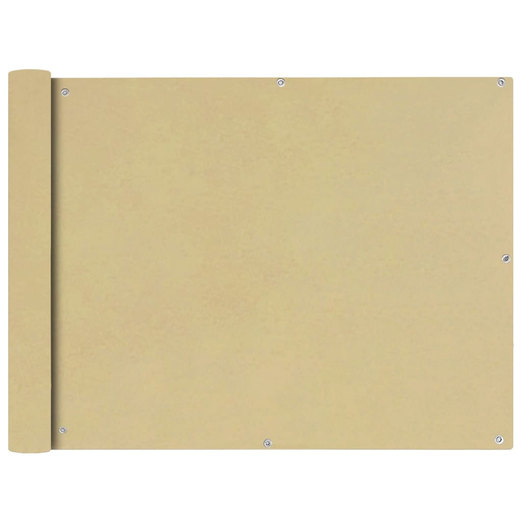 vidaXL balkonafskærmning Oxford-stof 90x400 cm beige