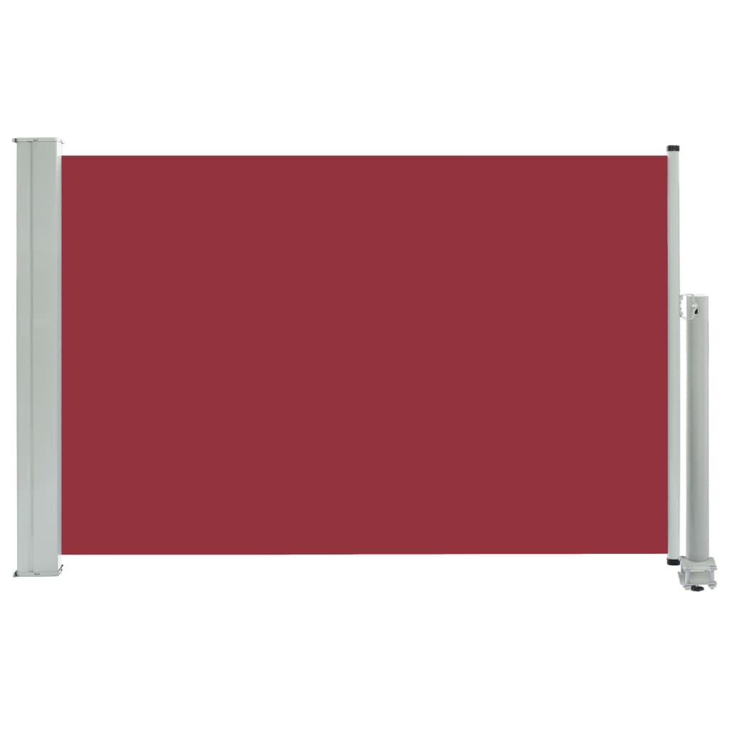 vidaXL sammenrullelig sidemarkise til terrassen 60x300 cm rød